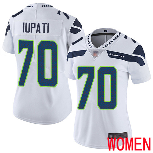Seattle Seahawks Limited White Women Mike Iupati Road Jersey NFL Football #70 Vapor Untouchable